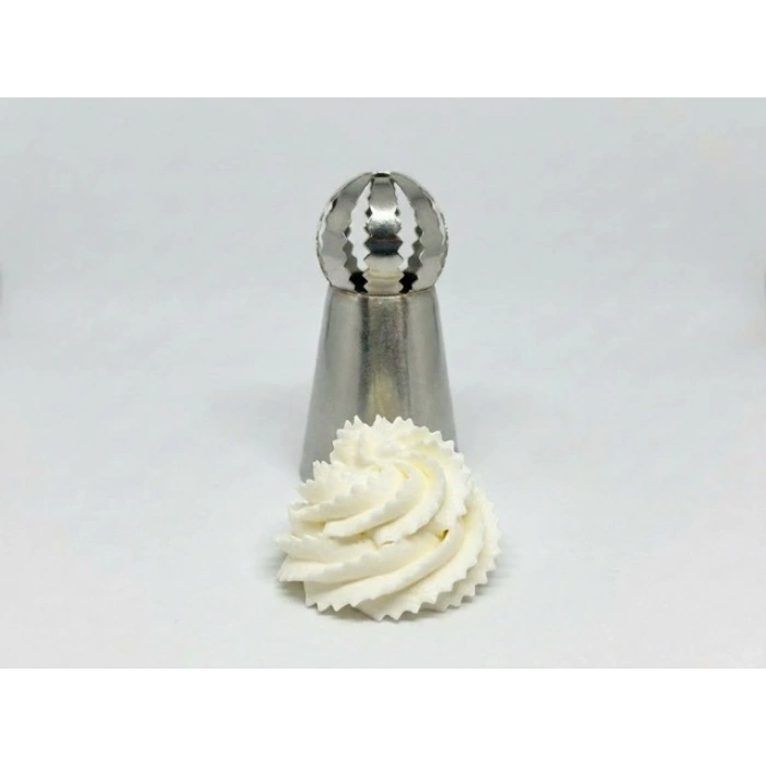 5li Profesyonel Rus Top Duy Ucu Seti – 5.9 cm Büyük Boy Paslanmaz Çelik a Sıkma ve Fırfır Uçları