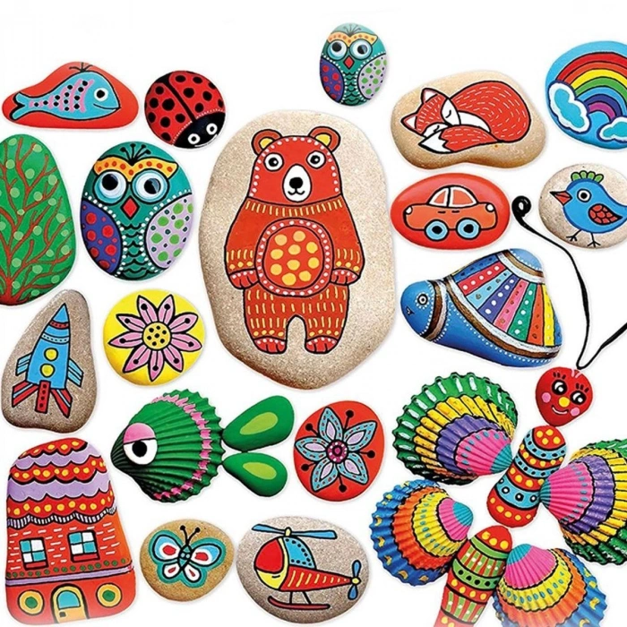 5307 Kumt Taş Boyama - Stone Painting / +6 yaş