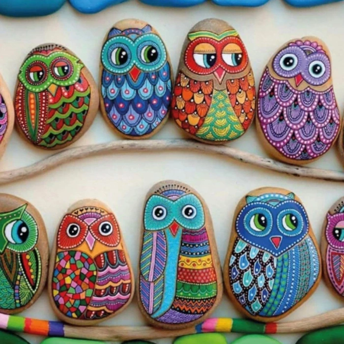 5307 Kumt Taş Boyama - Stone Painting / +6 yaş