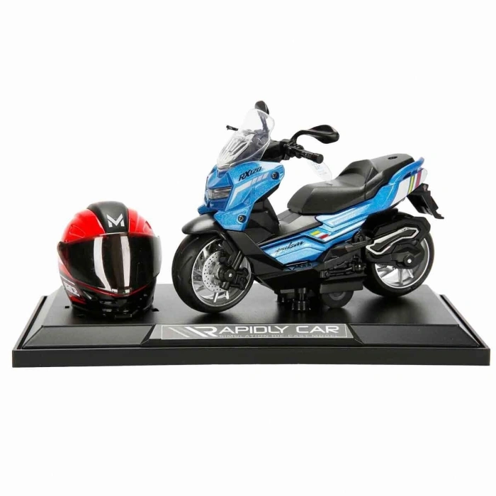 5839 SUN-MYG-MOTOSİKLET 1 12 BMW KASKLI FİGÜR PB.3R SES IŞIK