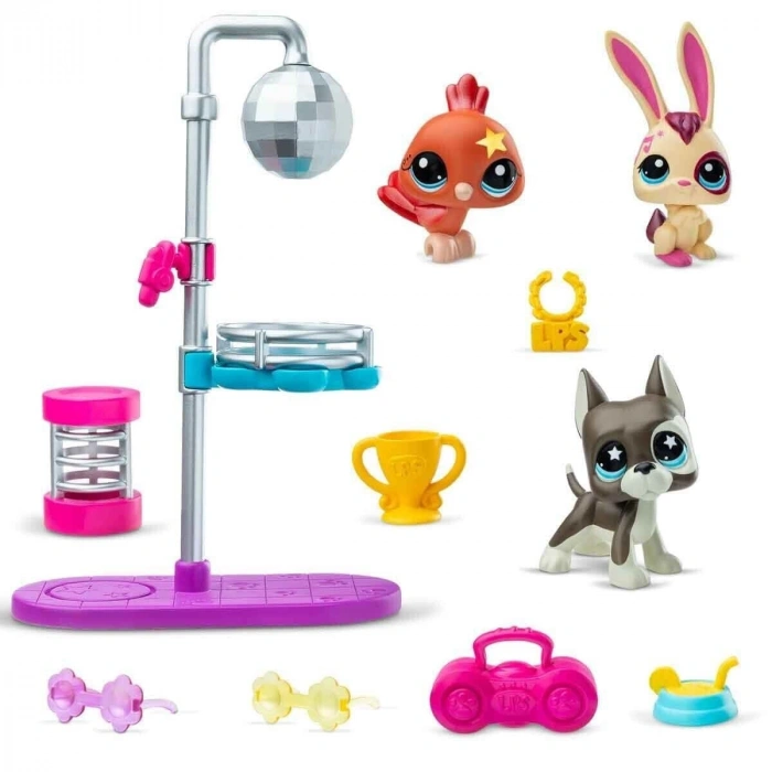 6377 SUN- LİTTLEST PETSHOP MİNİŞLER  DISCO NİGHT  OYUN SETİ
