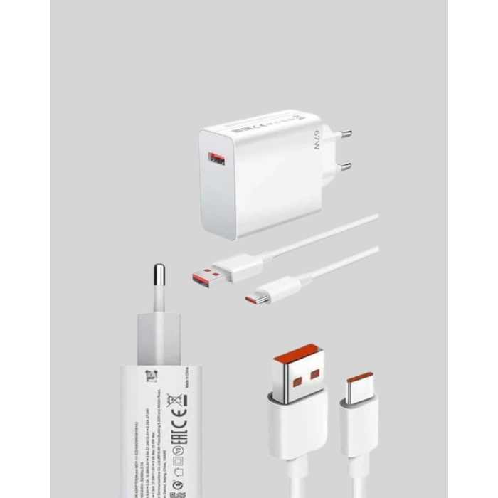 67 Watt Güçlü Şarj Aleti Samsung S23 Ultra S24 Uyumlu