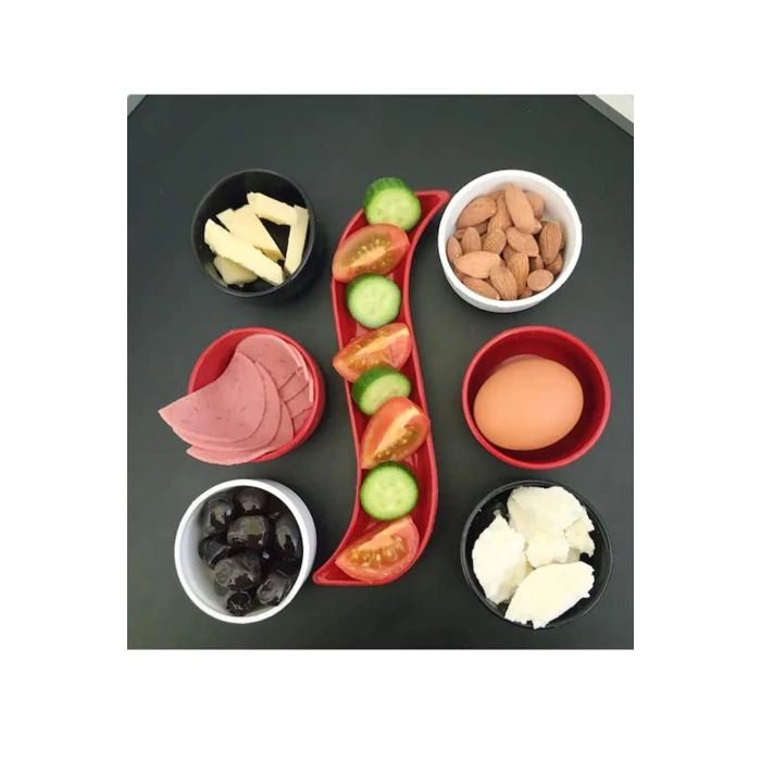 7 Parça Kahvaltı Seti Sosluk İftariyelik Çerezlik Kırılmaz Melamin Çap 7 Cm (74)