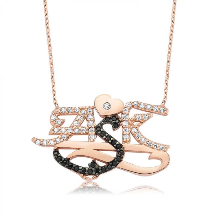 925 Ayar Gümüş Aşk Yazılı Kadın Gümüş Kolye Pt0461126 (74)