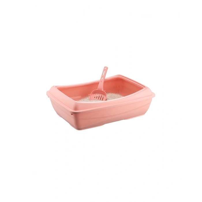Açık Kedi Tuvalet Kum Kabı 12*37*50 cm Karışık Renklerde
