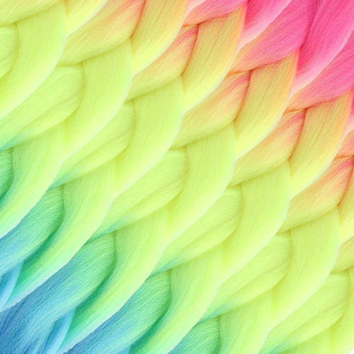 Afrika Örgülük Ombreli Sen  100 Gr. / Fuşya / Neon Sarı / Açık Mi