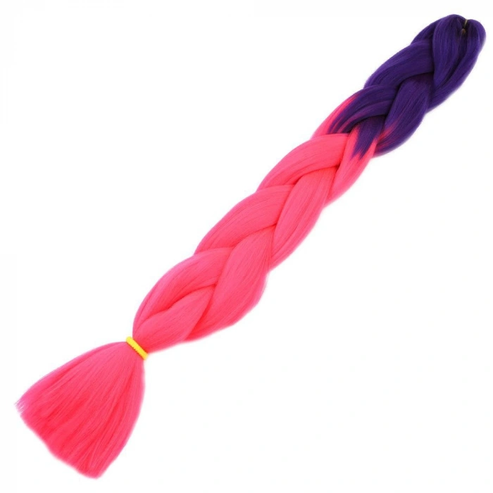 Afrika Örgüsü Ve Rasta İçin Sen Ombreli  / Mor / Neon Pembe