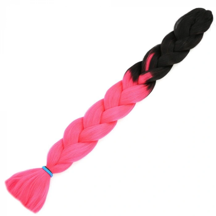 Afrika Örgüsü Ve Rasta İçin Sen Ombreli  / Siyah / Neon Pembe