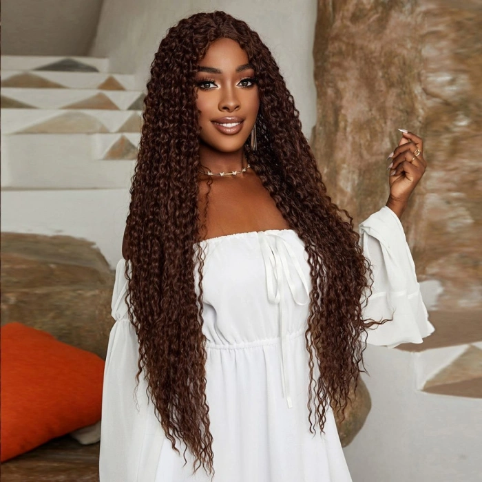 Afro Daa Fiber Sen Tül Peruk / Açık Kahve
