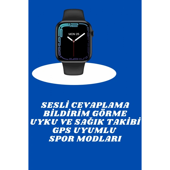 Akıllı Saat Nabız Ölçebilen Adımsayar Kalori Hesaplama Tema Değiştirme GPS Uyumlu