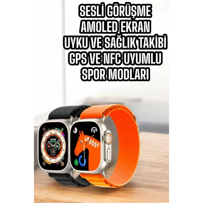 Akıllı Saat Uyku ve Spor Takibi Yeni Nesil Bluetooth Bağlantılı Amoled Ekran