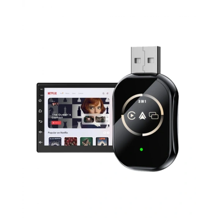 Araç İçi Kablosuz CarPlay Android Auto AirPlay Adaptörü