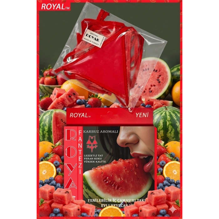 kapsulavm Fantezi Tüketilebilen  Karpuz Aromalı İç Çamaşırı Takımı