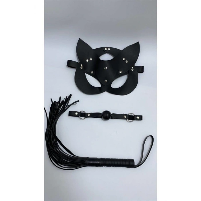 kapsulavm Siyah Maske Ağız Topu,3Lü Set
