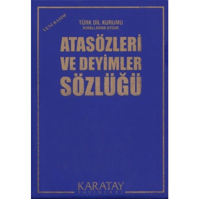 Atasözleri ve Deyimler Sözlüğü (Plastik Kapak)