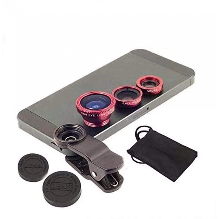 Balık Gözü Lens Fish Eye 3 Wide Geniş Açılı Makro Telefon Lensi