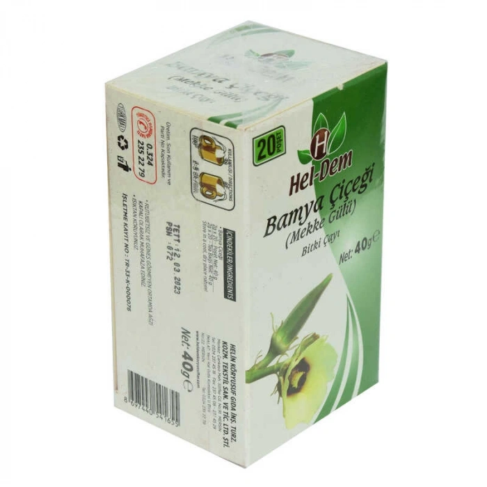 Bamya Çiçeği Mekke Gülü  Çayı 2 Gr x 20 Süzen Poşet 40 Gr
