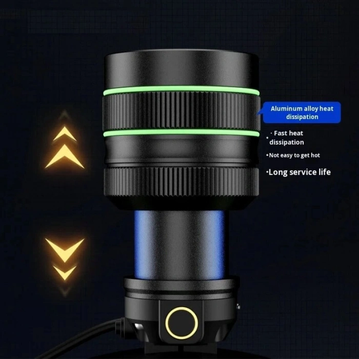 Bedotech Bd-9 60w Tg + Smd Led Alüminyum Alaşımlı Zoomlu Type-c Şarjlı Sensörlü Kafa Feneri