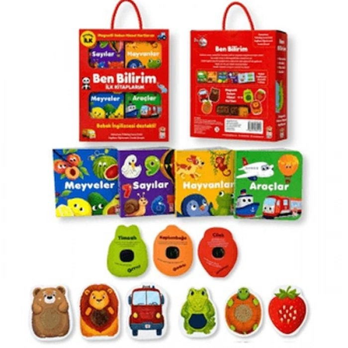 Ben Bilirim İngilizce Destekli İlk Kitaplarım (4 kitap + 6 Magnetli Dokun Hisset Kart)