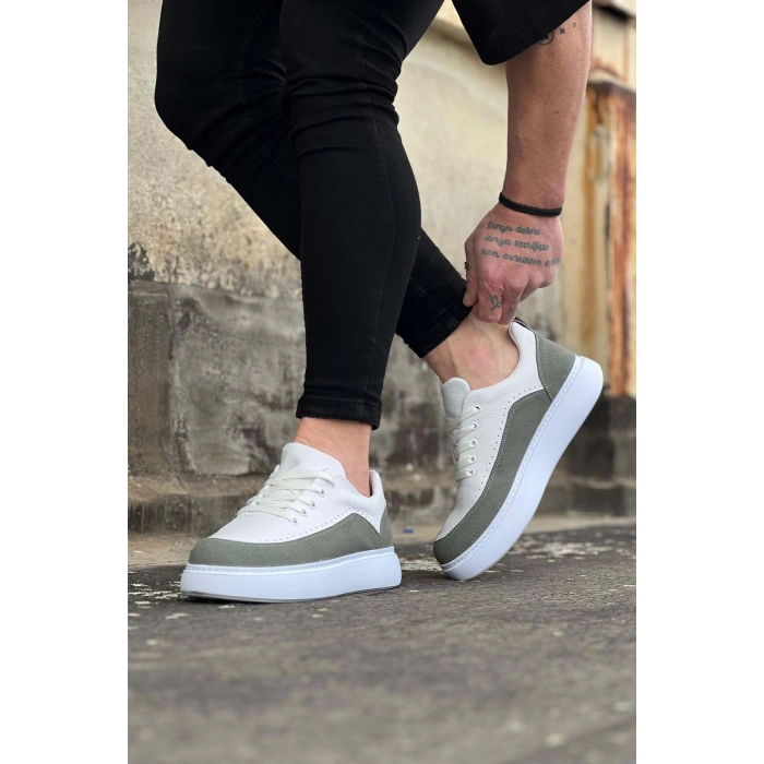 Beyaz Gri Ortopedik Taban Erkek Casual Ayakkabı