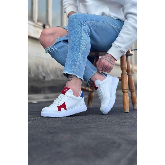 Beyaz Kırmızı Erkek Casual Ayakkabı