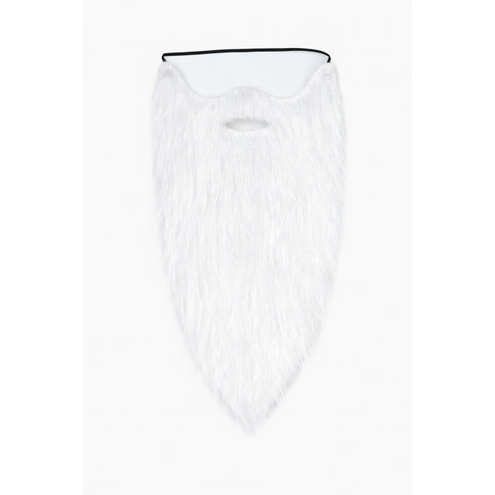 Beyaz Renk Lastikli Uzun Takma Sakal 40 cm