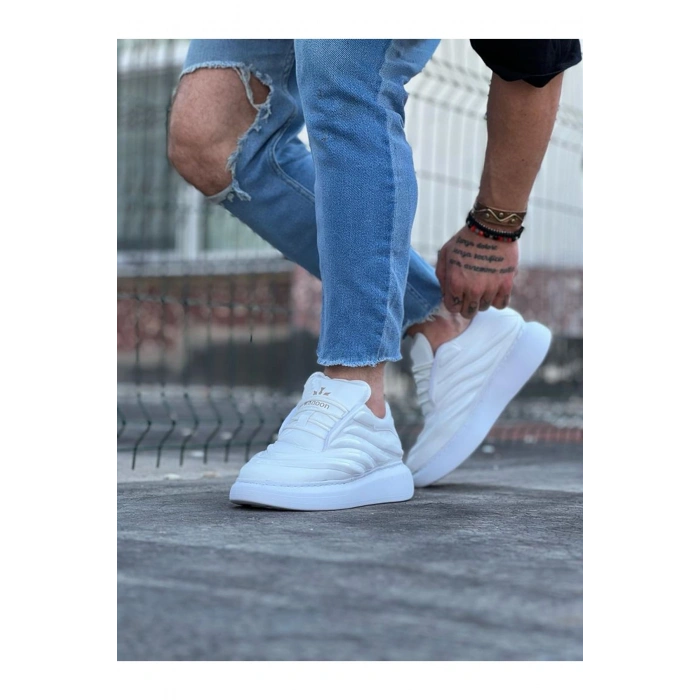 Beyaz Rugan Erkek Casual Ayakkabı