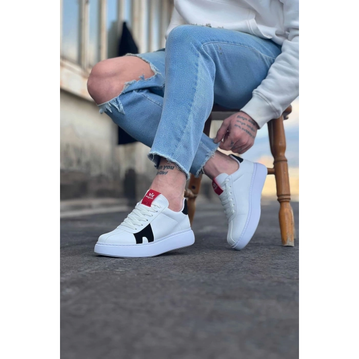 Beyaz Siyah Erkek Casual Ayakkabı