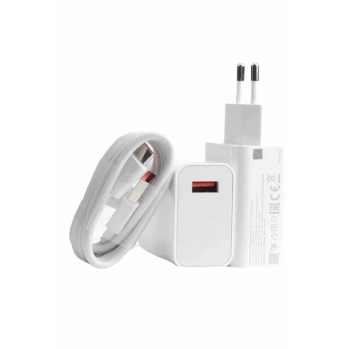 Beyaz Ultra Plus Hızlı Şarj Seti Şarj Adaptörü ve Kablosu 67W
