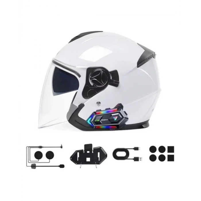 Bluetooth 5.3 Motosiklet Kask Intercom Gürültü Engelleyici Su Geçirmez Kulaklık