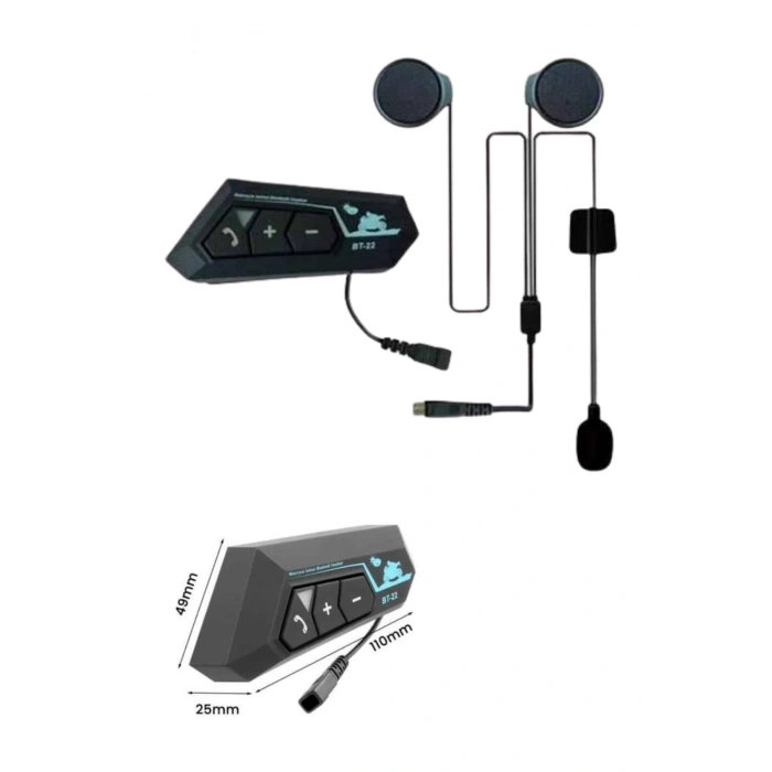 Bluetooth Kask Kulaklığı Intercom 5.0 Bluetooth Android ve İOS Uyumlu Yeni Nesil