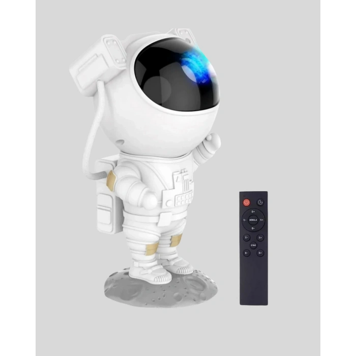 Bluetooth Müzikli Astronot Projeksiyon Lambası Yıldız ve Ay Efektli