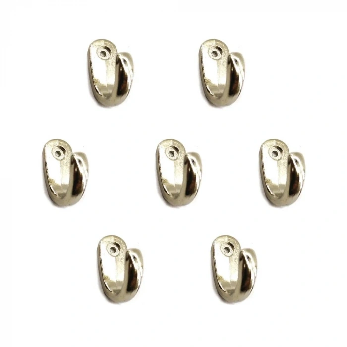 Büyük Tekli Fincan Askı, Dekor Askısı - Nikel, 12x23x30 Mm