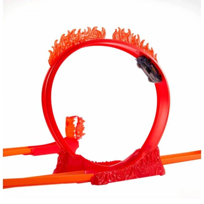 C04 Hot Wheels Track Builder Alev Temalı Akrobasi Seti