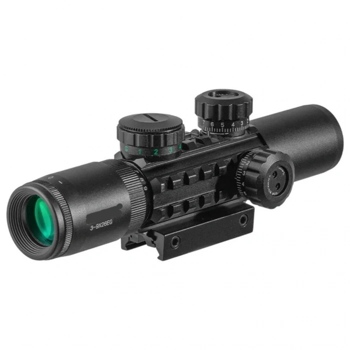 C3-9X26 EG Raylı Çift ışıklı  Dürbünü  11mm/22mm