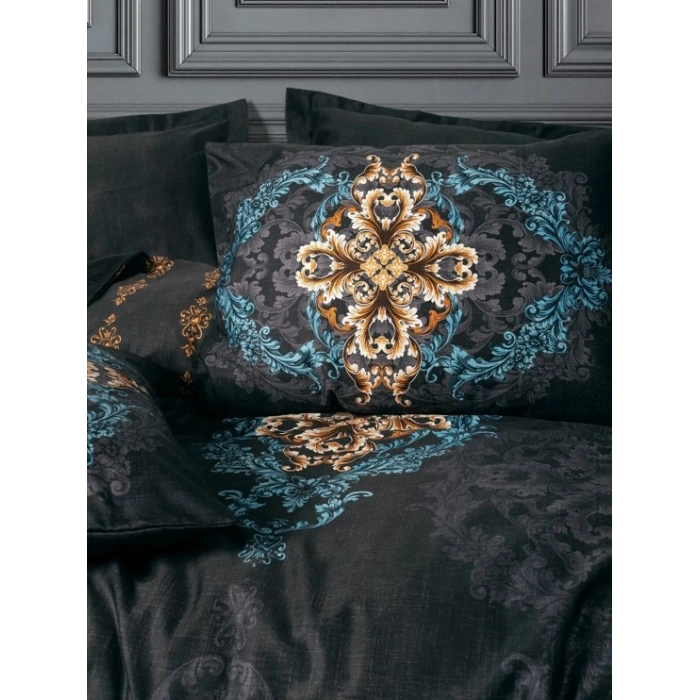 ce Saten Çift Kişilik Nev Takımı Dorhan Siyah