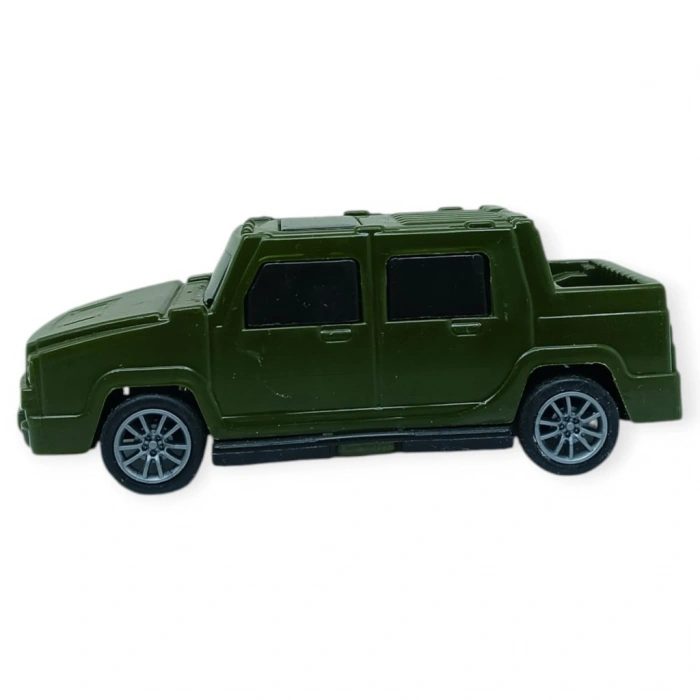 Çek Bırak Arabalar 10 Cm - Yeşil Çift Kabin Pick-Up - 1 ADET