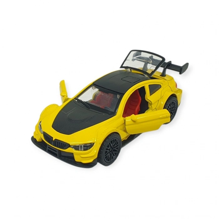 Çek Bırak Metal Arabalar  cm - 3671C - Sarı - 1 ADET