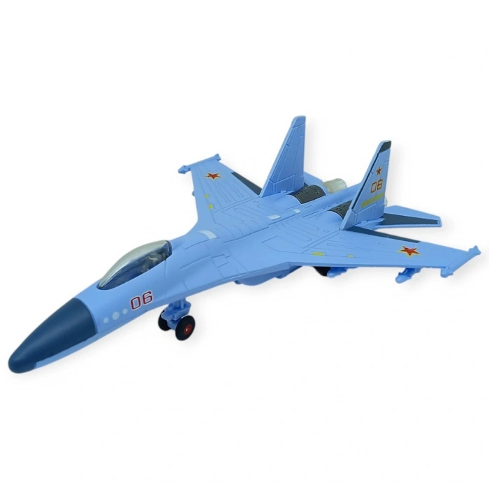 Çek Bırak Metal Uçak Sesli Işıklı 22 cm - 1 ADET