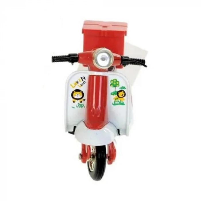 Çek Bırak Metal Vespa Motor  Cm - FY361A-D - Kırmızı - 1 ADET