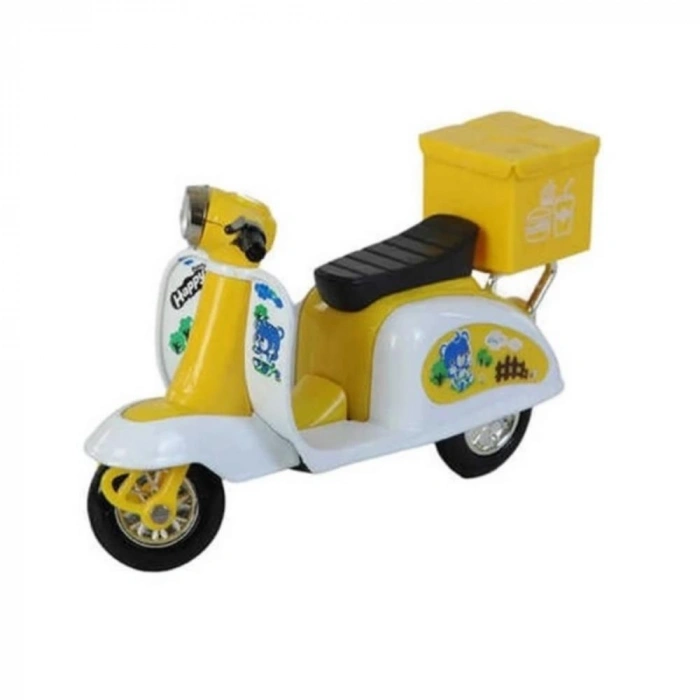 Çek Bırak Metal Vespa Motor  Cm - FY361A-D - Sarı - 1 ADET