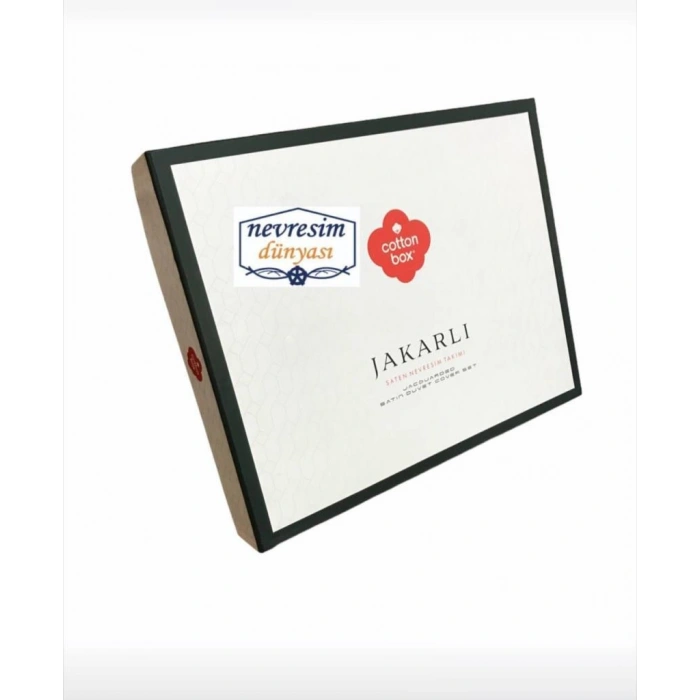 Çift Kişilik Jakarlı Saten Nev Takımı Hexa Yeşil