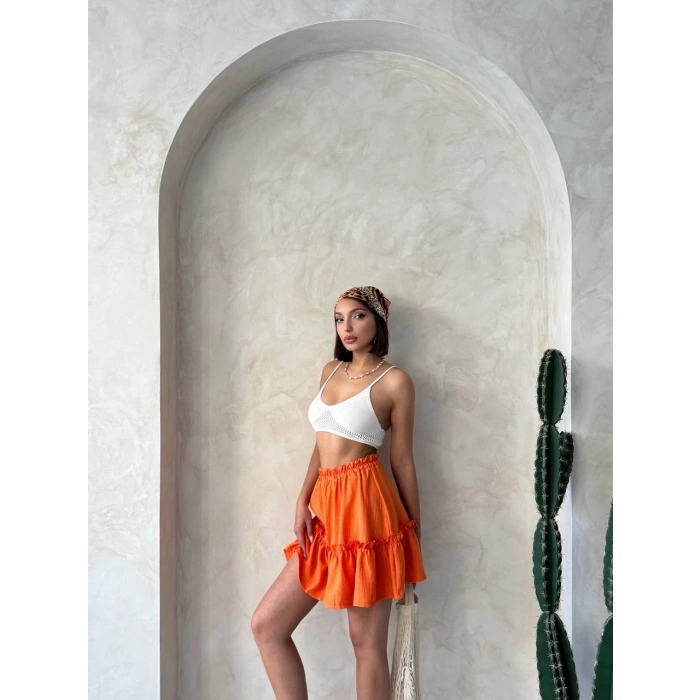 Çingene keten etek tcu s24808