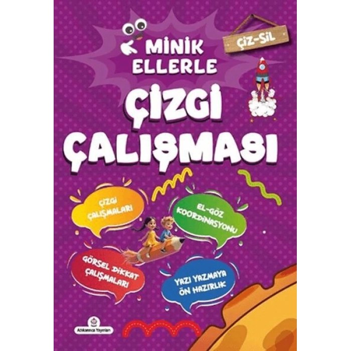 Çiz - Sil Minik Ellerle Çizgi Çalışması (Kalem Hediyeli)