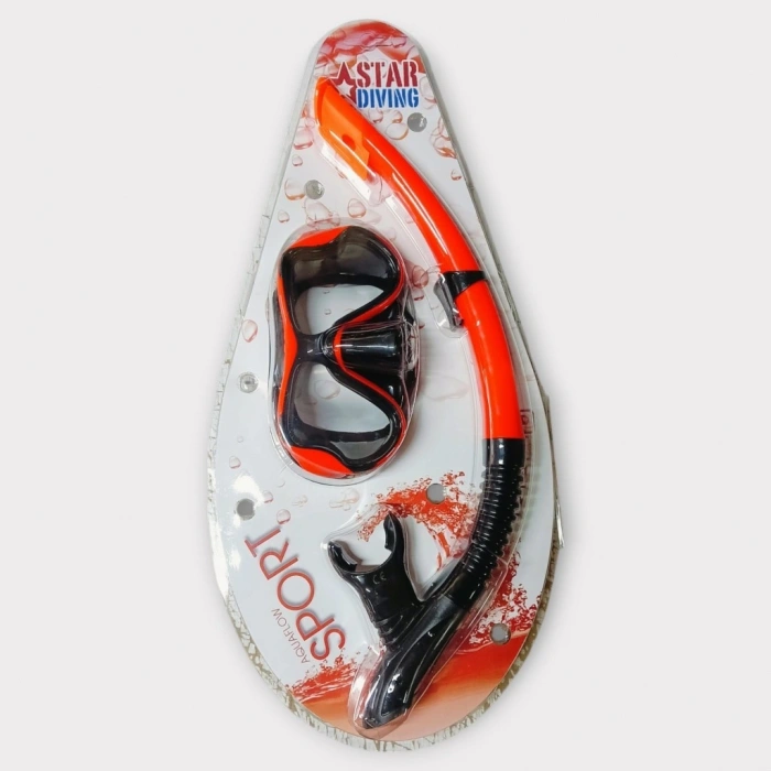 Dalış Maskesi ve Snorkel Yetişkin - 51715-KIRMIZI - 1 ADET