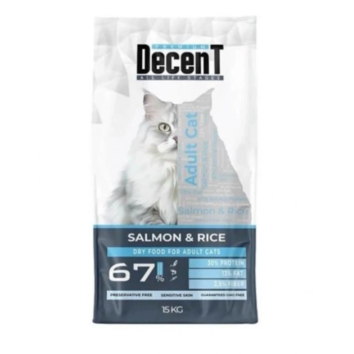 Decent Sensitive Skin Somon & Pirinç Yetişkin Kedi sı 1,5 Kg