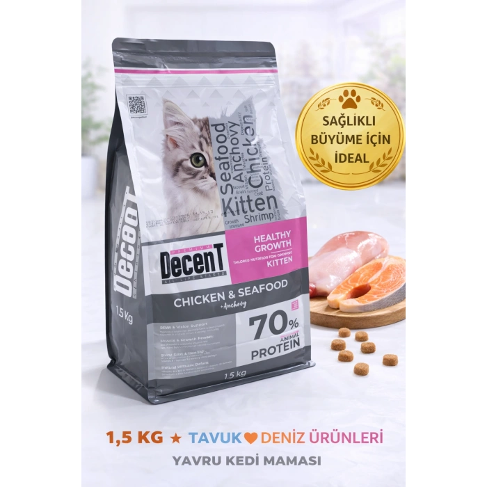 Decent Tuk & Deniz Ürünlü Yru Kedi sı 1,5 Kg