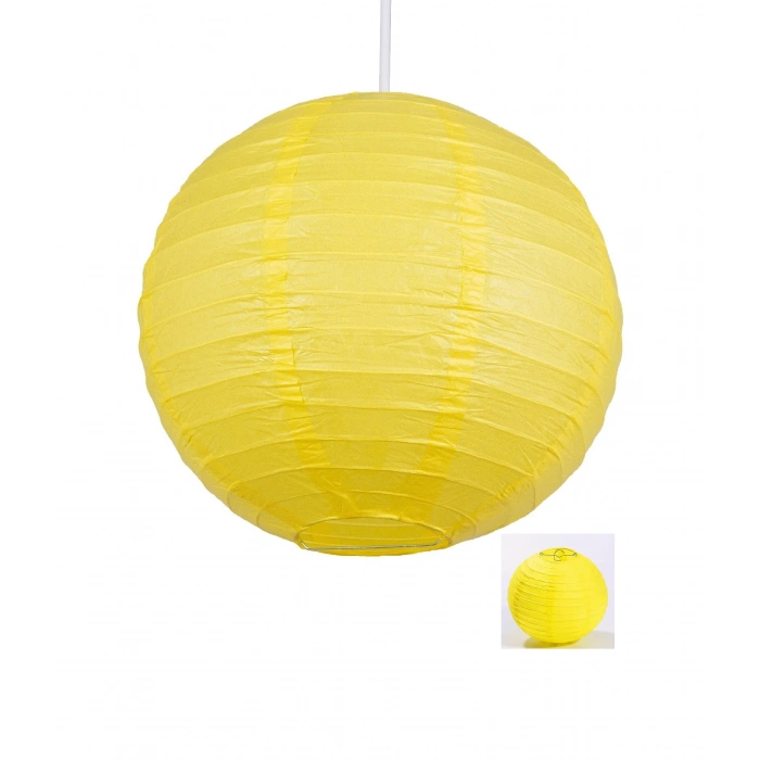 Dekoratif Çin Feneri – Kağıt Lamba - Sarı