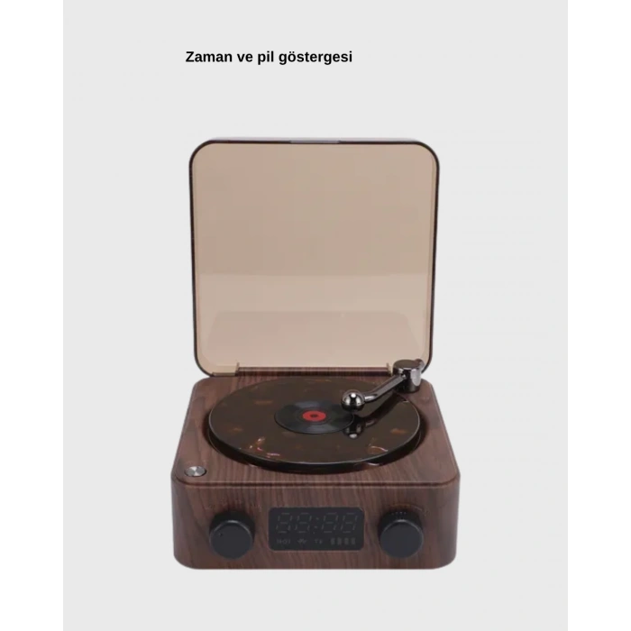 Dekoratif Gece Işığı Bluetooth Hoparlör Dijital Saat Çok Yönlü Sesli Aydınlatma