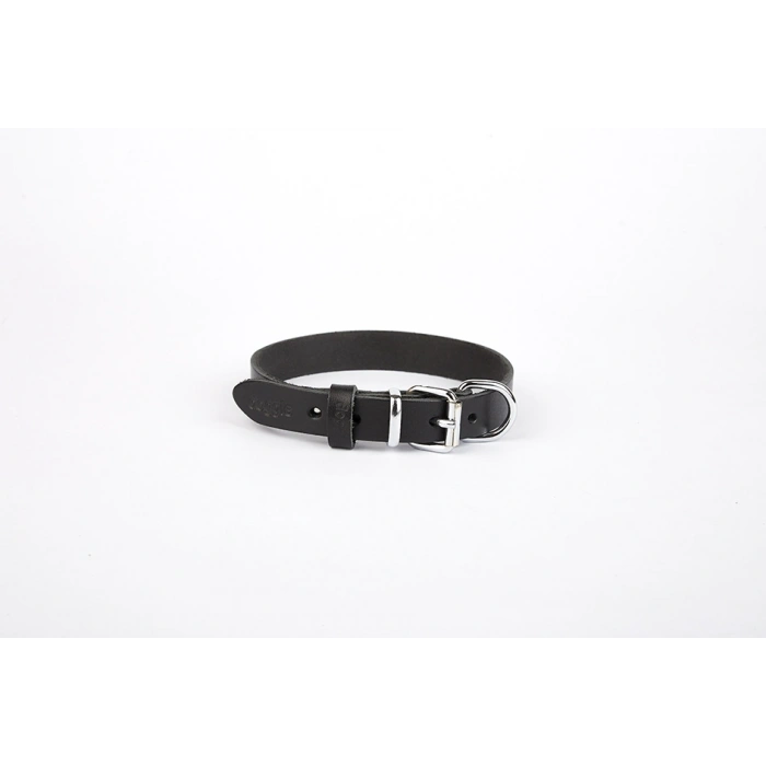 Deri El Yapımı Köpek Boyun Tasması 1,5x20-26 cm Siyah